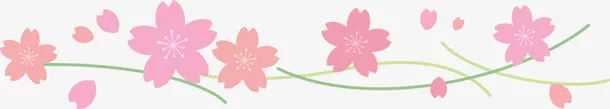 春天多彩花朵装饰免抠