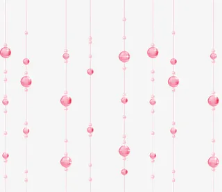 垂吊的粉红色球体免抠