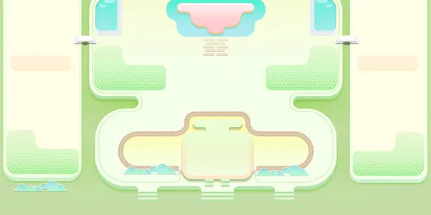 绿色可爱草地网页免抠