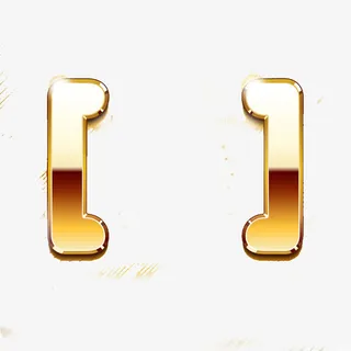 土豪金中括号免抠