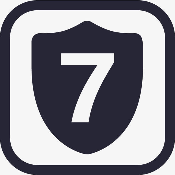 黑色保障七天无理由退货图标免抠