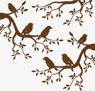 自然春天树枝免抠