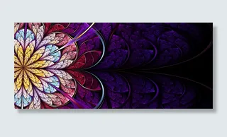 花朵华丽渐变紫色banner背景高清