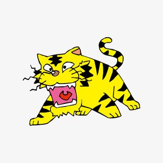手绘老虎免抠