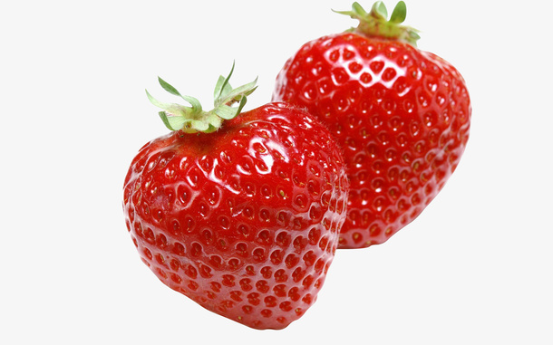 草莓水果食物夏季免抠