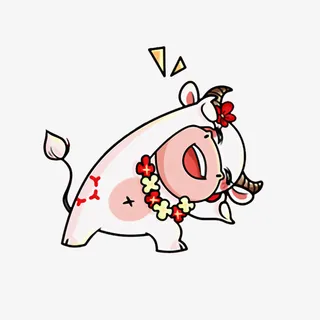 牛年卡通母牛免抠