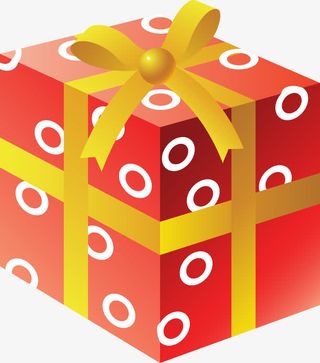 创意红色矢量礼物盒免抠
