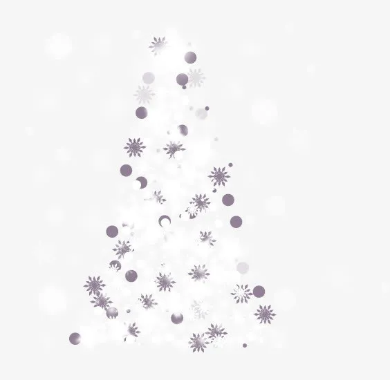 矢量星光圣诞树免抠