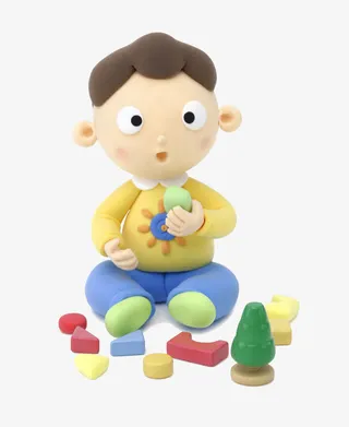 橡皮泥玩积木免抠