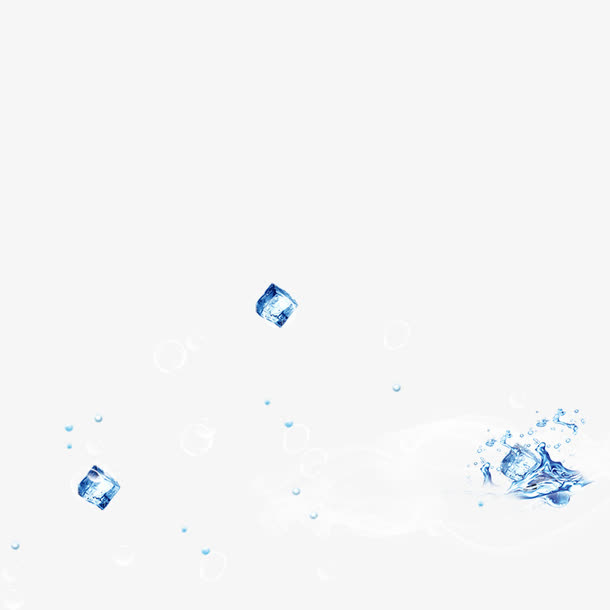 夏日的冰块冒烟的冰块免抠
