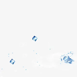 夏日的冰块冒烟的冰块免抠