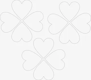 三个可爱的四叶草免抠