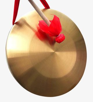 大铜锣敲锣鼓免抠