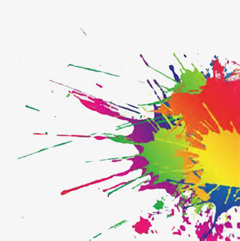 绚烂四溅颜料装饰元素免抠