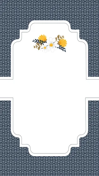 花卉简约蓝色海报广告H5背景高清