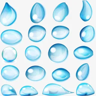 蓝色水珠免抠