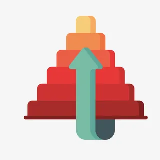 彩色三角形层次免抠