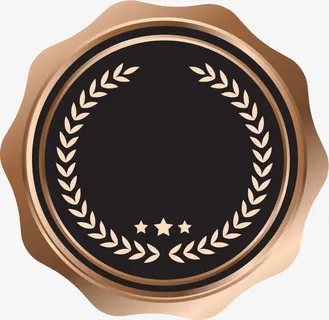 金属边框勋章免抠