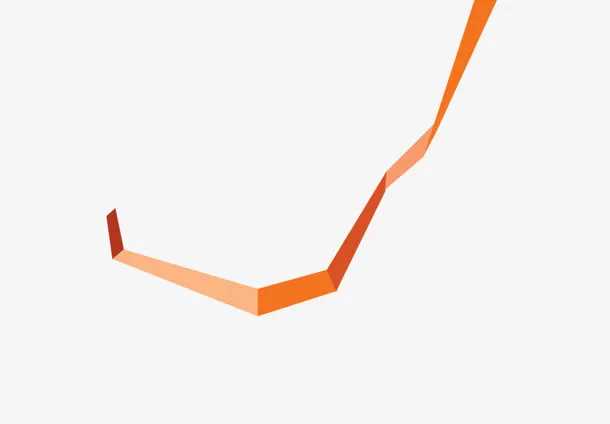 手绘渐变色彩条形免抠