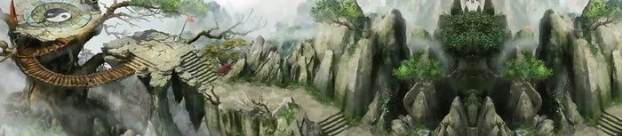 动漫游戏仙境背景banner高清