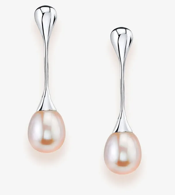 珍珠耳坠实物图免抠