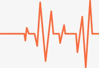 橙色声波线免抠标签元素