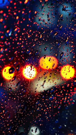 雨天灯光夜景手机端H5背景高清