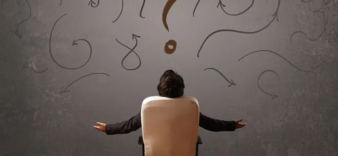 箭头思考文艺棕色banner背景高清