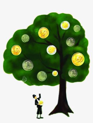 摇钱树免抠