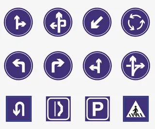 12个交通常用图标免抠