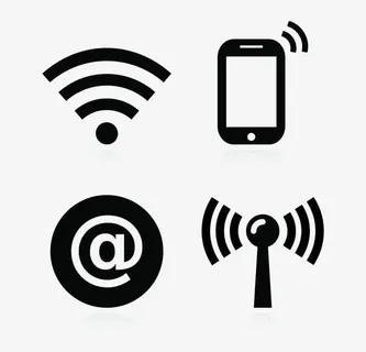 黑色标志无线wife免抠素材免抠