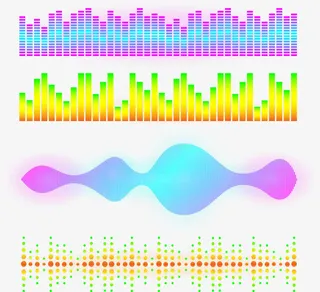 炫彩调音台波纹免抠