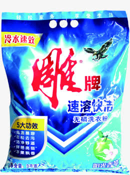 雕牌蓝色洗衣粉包装免抠
