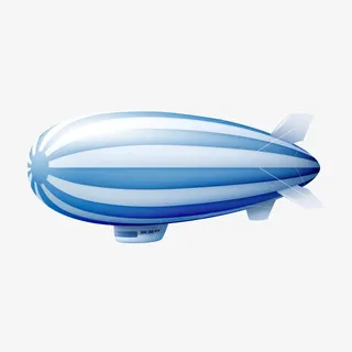 质感飞艇船免抠