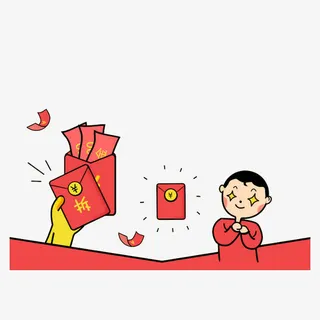 卡通节日红包装饰免抠