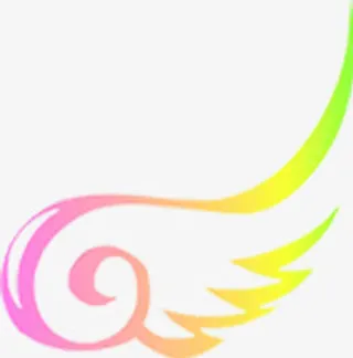 渐变创意天使的翅膀免抠