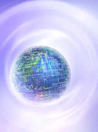 梦幻数字科技地球背景高清免抠