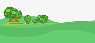 春天亲子游踏青卡通绿banner