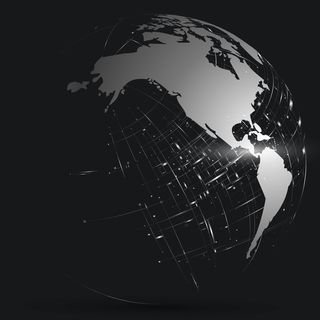 科技感世界地图PPT背景素材高清