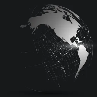 科技感世界地图PPT背景素材高清