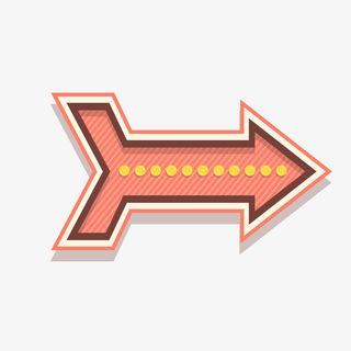 粉色箭头指示框免抠