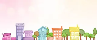 卡通小房子背景高清