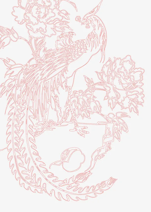 红色凤凰免抠