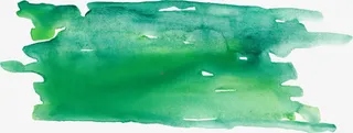 绿色水彩效果免抠