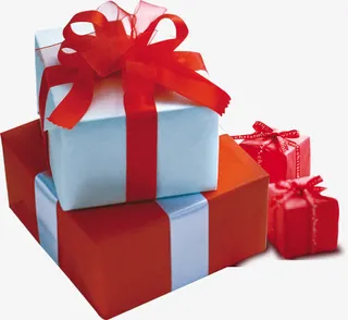 红色礼盒金秋特惠免抠