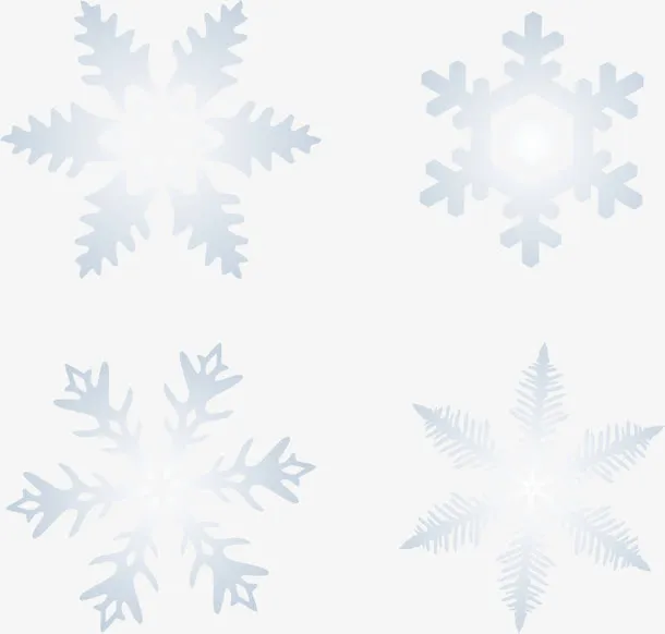 雪花冬天矢量飞雪免抠