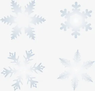 雪花冬天矢量飞雪免抠