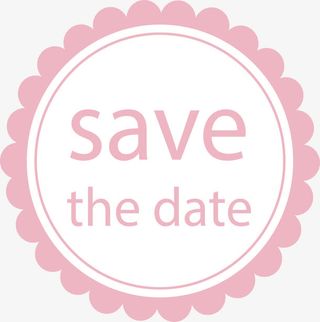 粉红色波浪花边标签免抠