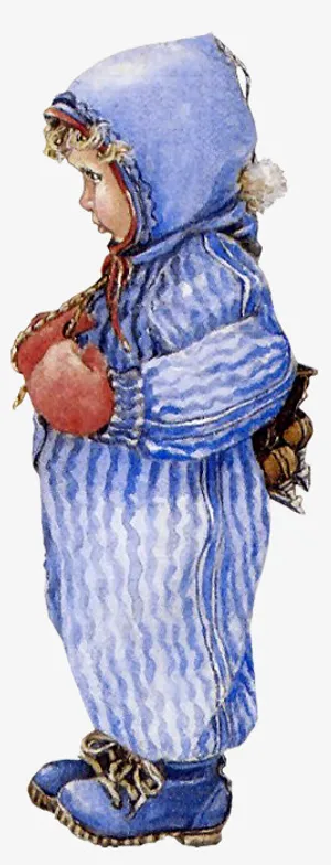 手绘小女孩免抠