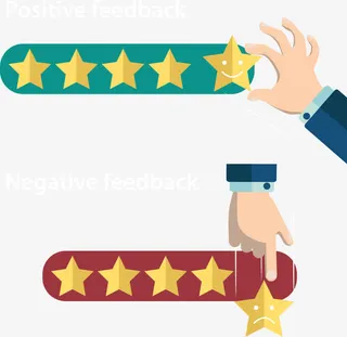 矢量手绘打星评价免抠